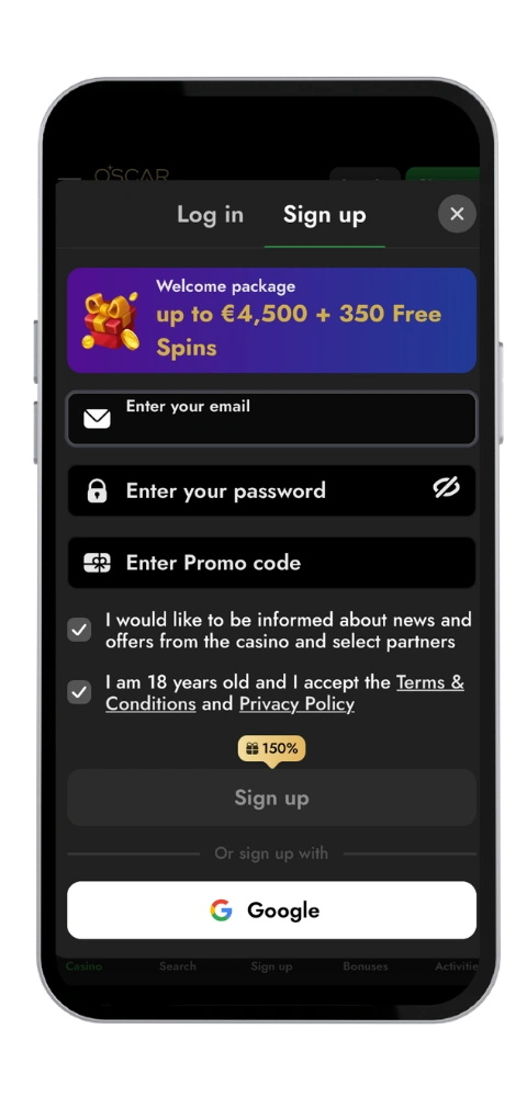 Oscar Spin online casino